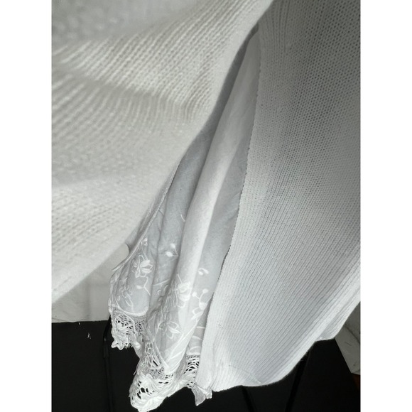 Sundance Over the Moon Sweater Women's XL white Linen Cotton Boho Knit - Picture 4 of 6